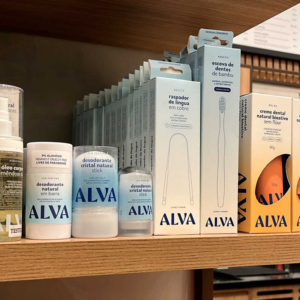 Alva no ponto de venda